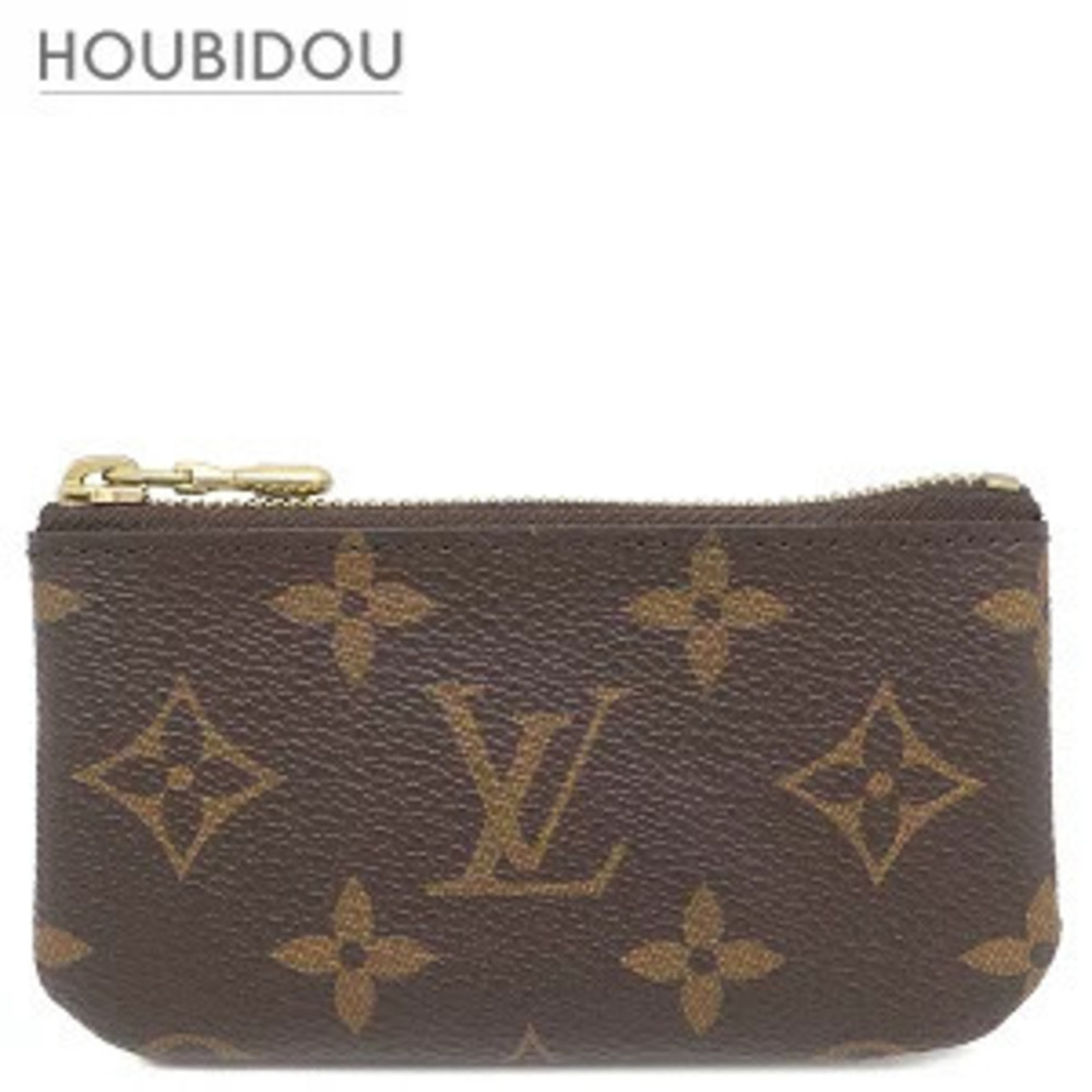 Louis Vuitton coin case Wallet Pochette Monogram canvas brown purse key chain